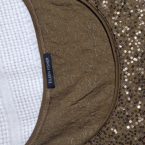 SEQUIN tank top brown medium NWOT - Picture 2 of 4